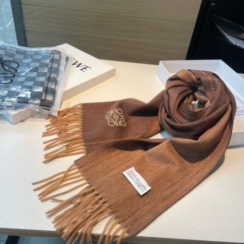 Loewe Fashion Double Sided Color Cashmere Tassel Scarf Size: 35 * 180 CM