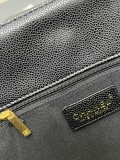 Chanel New Bowling Bag Particle Embossed Cow Leather Bag Size: 27 × 17 × 8 CM
