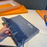 Louis Vuitton Classic Embroidered Logo Cashmere Scarf Size: 30 * 180 CM