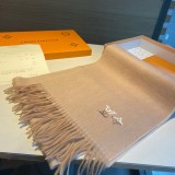 Louis Vuitton Classic Embroidered Logo Cashmere Scarf Size: 30 * 180 CM