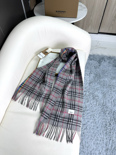 Burberry Scottish Rainbow Cashmere Tassel Scarf Size: 30 * 180 CM