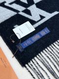 Louis Vuitton Classic Two Color Logo Jacquard Tassel Wool Scarf Size: 32.5 * 192 CM
