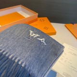 Louis Vuitton Classic Embroidered Logo Cashmere Scarf Size: 30 * 180 CM