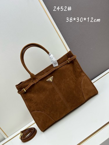 Prada New Retro Black Gold Oil Wax Leather Handbag