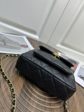 Chanel Classic Lychee Pattern Leather Crossbody Bag Size: 21 CM