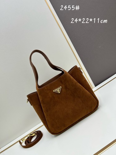 Prada New Retro Soft Leather Tote Bag Handbag