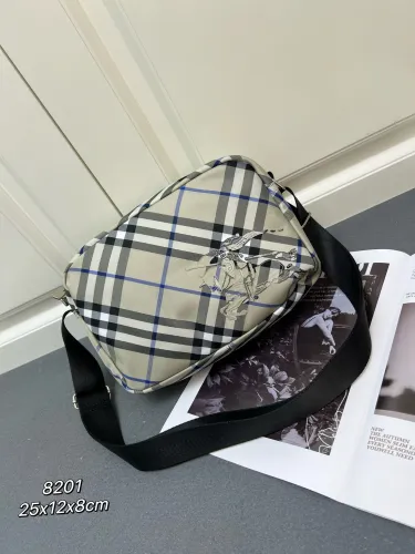 Burberry Classic Decal Equestrian Knight Grid Cross Bag Size: 25 x 12 x 18 CM