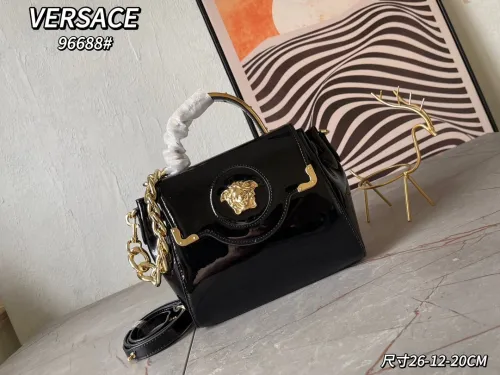 Versace New Fashion Crocodile Pattern Printed Handbag Crossbody Bag Size: 26X12 × 20 CM
