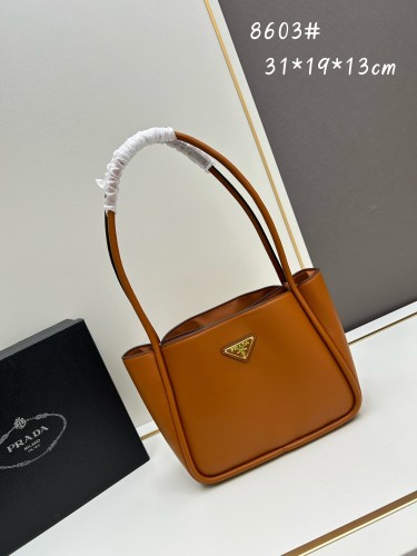 Prada Classic Triangle Logo Mini Tote Basket Size: 18x6.5x10.5 CM