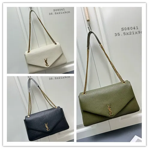 Yves Saint Laurent New Classic Logo Sheepskin Chain Bag Size: 35.5 × 21 × 9 CM