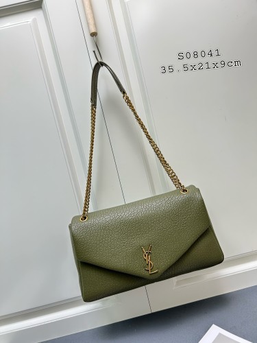 Yves Saint Laurent New Classic Logo Sheepskin Chain Bag Size: 35.5 × 21 × 9 CM