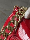 Versace New Fashion Crocodile Pattern Printed Handbag Crossbody Bag Size: 26X12 × 20 CM