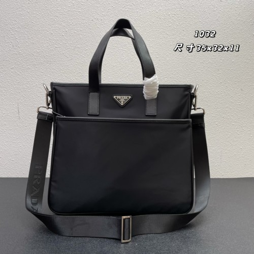 Prada New Men's Waterproof Handbag Size: 35x32x11 CM