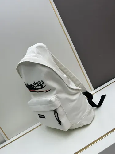 Balenciaga New Blur Cola White Nylon Backpack Size: 30x40x20 CM