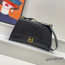 Balenciaga Classic Hourglass Leather Shoulder Strap Bag