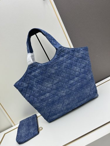 Yves Saint Laurent Fashion Casual L Blue Cowboy Handbag Size: 58x 42CM