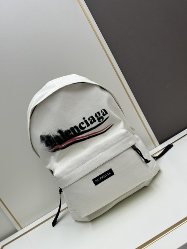 Balenciaga New Blur Cola White Nylon Backpack Size: 30x40x20 CM