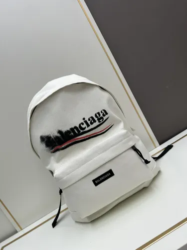 Balenciaga New Blur Cola White Nylon Backpack Size: 30x40x20 CM