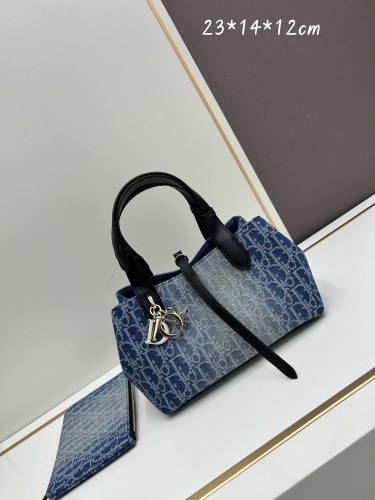 Dior Classic Casual Denim Handbag Size: 23x 14 x 12 CM
