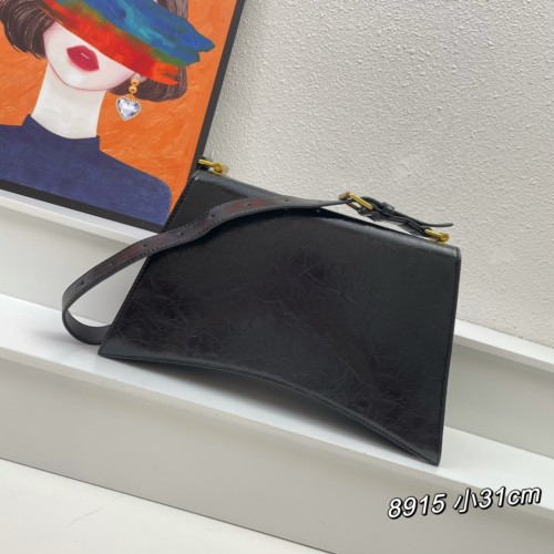 Balenciaga Classic Hourglass Leather Shoulder Strap Bag