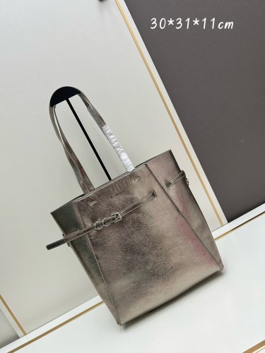 Givenchy Classic Logo Embossed Leather Tote Bag Handbag Size: 30x31x11 CM