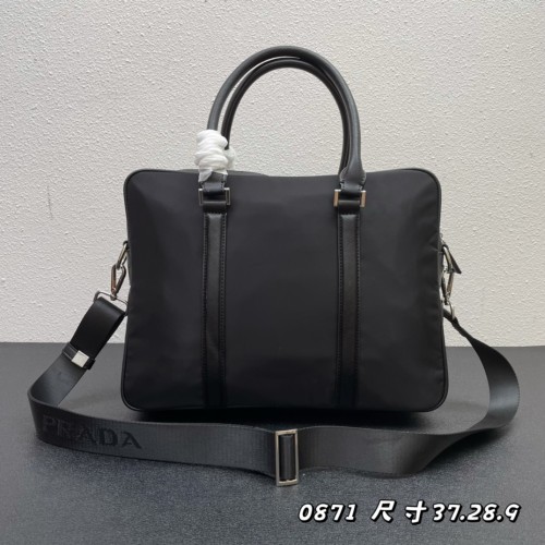 Prada New Classic Men's Waterproof Handbag Size: 37x28x9 CM