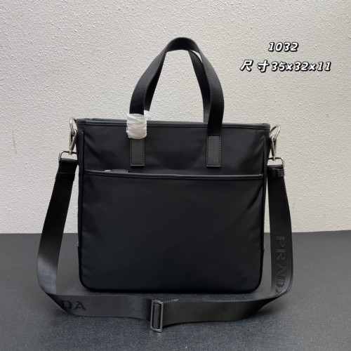Prada New Men's Waterproof Handbag Size: 35x32x11 CM