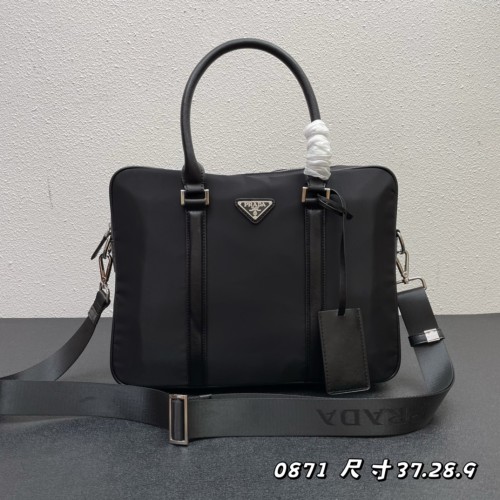 Prada New Classic Men's Waterproof Handbag Size: 37x28x9 CM