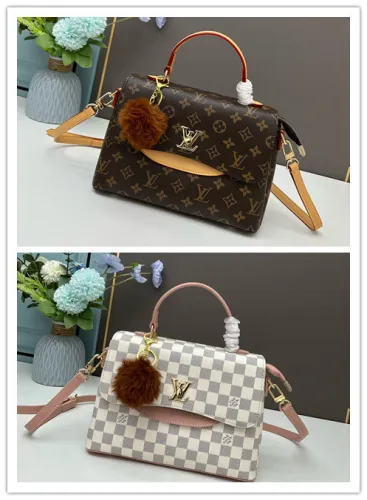 Louis Vuitton New Classic Logo Leather Handbag Crossbody Bag Size: 27x18x12 CM