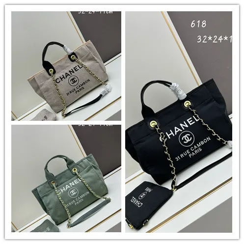 Chanel Fashion Casual Versatile Beach Bag Size: 40x 24 x 11 CM