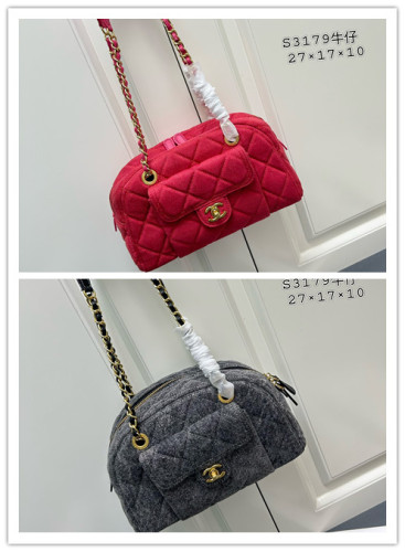 Chanel Classic Fashion Cowboy Bowling Bag Size: 27 × 17 × 10 CM
