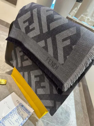 Fendi New Unisex Double Sided Jacquard Wool Scarf Size: 140 * 140 CM