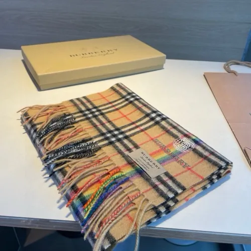 Burberry New Unisex Rainbow Striped Wool Scarf Size: 30 * 200 CM