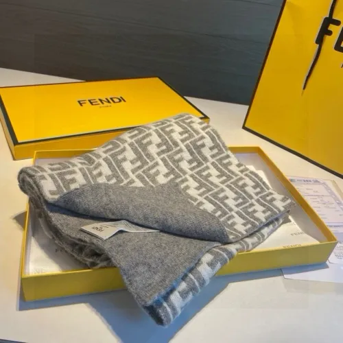 Fendi New Classic Unisex Double Sided Jacquard Wool Scarf Size: 30 * 180 CM