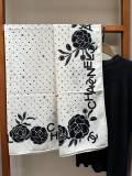 Chanel New Classic Camellia Elegant Diamond Grid Velvet Square Towel Size: 140 * 140 CM