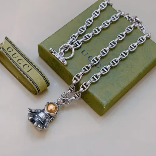 Gucci New Classic Double G Astronaut Pendant Necklace