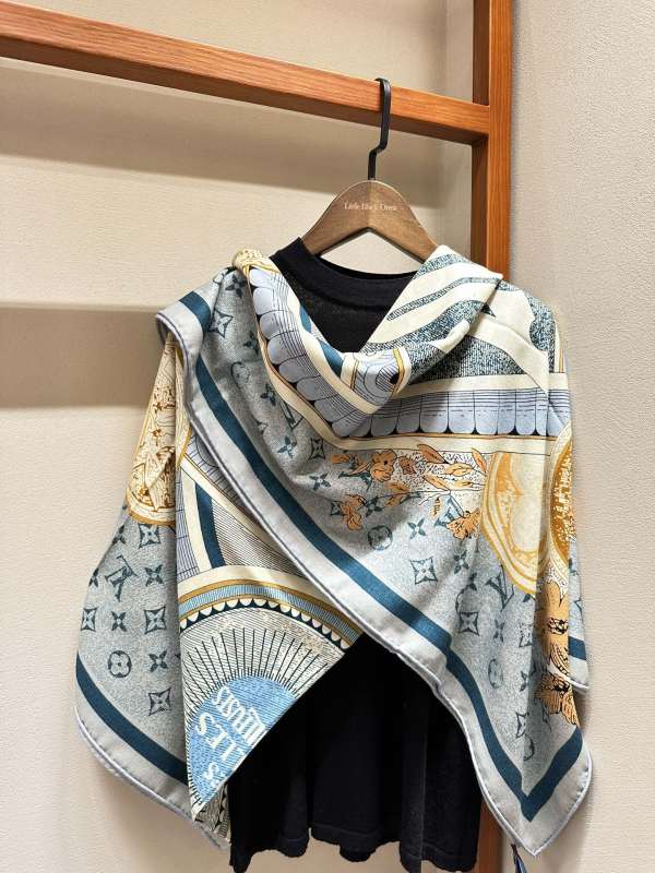 Louis Vuitton New Classic Logo Jacquard Velvet Square Towel Size: 140 * 140 CM