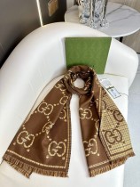 Gucci Classic GG Pattern Jacquard Wool Scarf Size: 47x180 CM