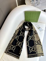 Gucci Classic GG Pattern Jacquard Wool Scarf Size: 47x180 CM