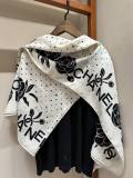 Chanel New Classic Camellia Elegant Diamond Grid Velvet Square Towel Size: 140 * 140 CM