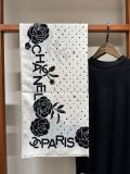 Chanel New Classic Camellia Elegant Diamond Grid Velvet Square Towel Size: 140 * 140 CM