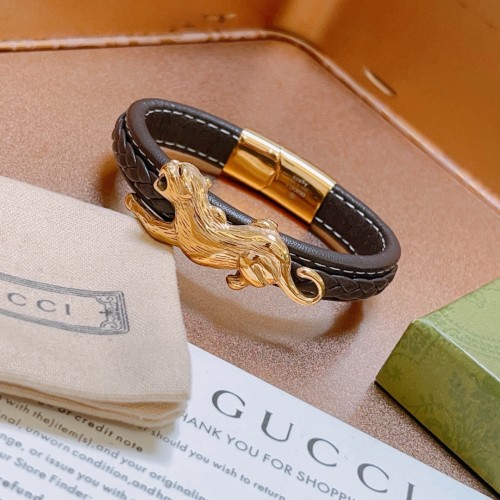 Gucci Unisex Classic Retro Leather Hand Rope Bracelet