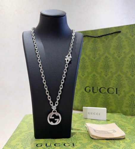 Gucci Classic Trendy Double G Tag Vintage Necklace