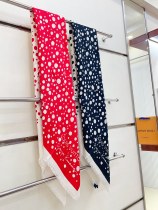 Louis Vuitton New Fashion Color Wave Dot Jacquard Silk Wool Shawl Size: 140 * 140 CM