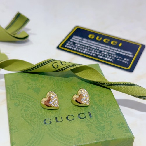 Gucci New Classic Diamond studded Love Earrings
