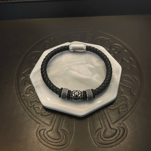 Chrome Hearts Classic Vintage Leather Rope Bracelet