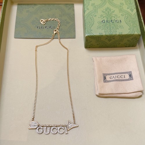 Gucci New Fashion Diamond Logo Arrow Necklace