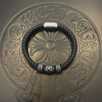 Chrome Hearts Classic Vintage Leather Rope Bracelet