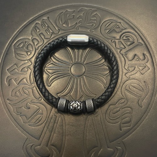 Chrome Hearts Classic Vintage Leather Rope Bracelet