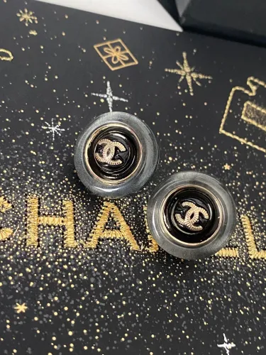 Chanel New Fashion 3D Circular Crystal Candy Letter Earrings